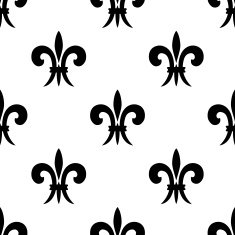 Repeat seamless pattern of fleur de lys