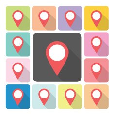 Pointer Icon color set vector illustration