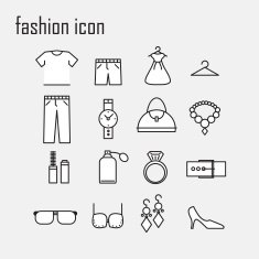 Line icons fashion icon Modern infographic vector logo N2