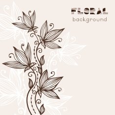 Vintage Floral Background With Abstract Flowers