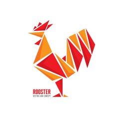 Rooster vector logo concept