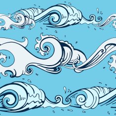 Sea waves Seamless background N18
