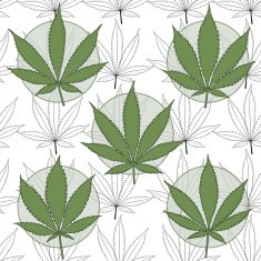Marijuana badges with marijuana leaves background N2