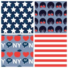 set of american vector seamless patterns N2