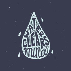 Motivational poster with water drop N2
