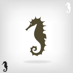 Stylized silhouette of a sea horse