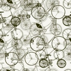 Abstract Seamless bicycles pattern Stylish vector print