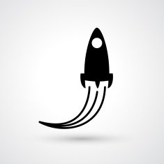Rocket icon vector