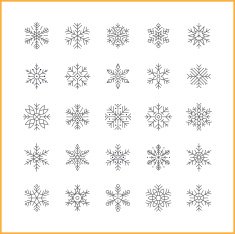 Snowflake line icons