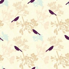 Seamless floral pattern with birds N27