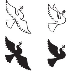 Dove with branch N2