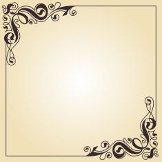 Calligraphic abstract frame