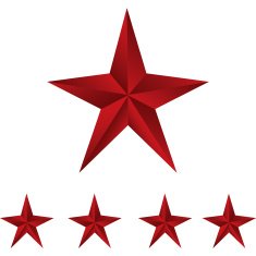 Shiny red stars