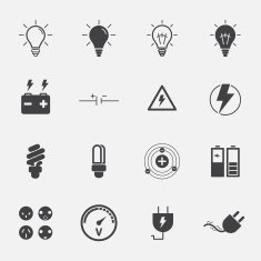 Electricity Icons Set N4