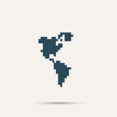 Pixel icon North and South America Vector design N2