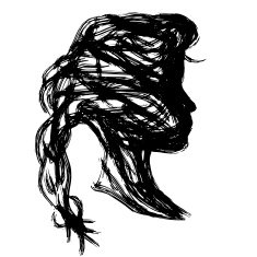 Vector portrait of a woman's face N2