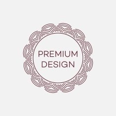 Vector geometric frame in mono line style Monogram design element N56