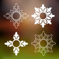 Abstract Floral Design Elements N2