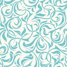 Seamless blue floral pattern Vector illustration N2