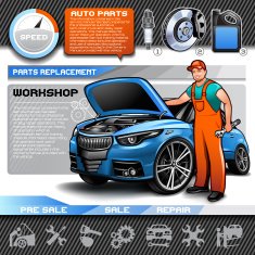 Car Repair Infographic Set N2