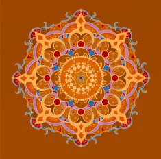 Circular ornament in ethnic style N7