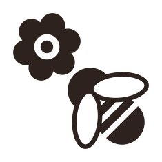 Bee and flower icon