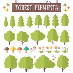 Flat forest elements set N2