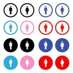 Vector a man and lady toilet sign Illustration EPS10 N22