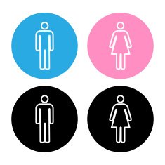 Vector a man and lady toilet sign Illustration EPS10 N23