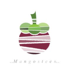 Vector of fruit mangosteen icon N2