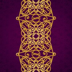 Vector seamless border in Victorian style N47