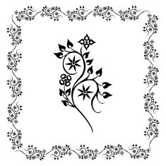 swirling decorative flower Frame floral