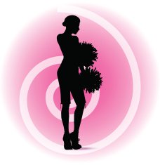 funky cheerleader silhouette N39