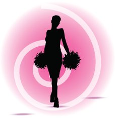 funky cheerleader silhouette N41