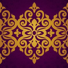 Vector seamless border in Victorian style N48