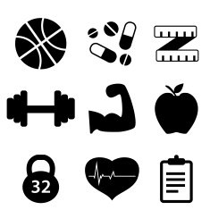 Icons set Fitness