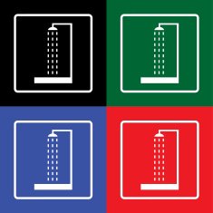 Vector Shower Single flat icon Illustration EPS10 N13