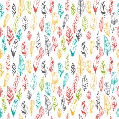 Vintage seamless pattern with hand drawn feathers N2