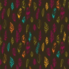 Seamless vintage pattern with hand drawn feathers N2