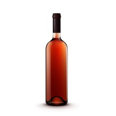 Vector Glass Wine Bottle Isolated on White Background N2