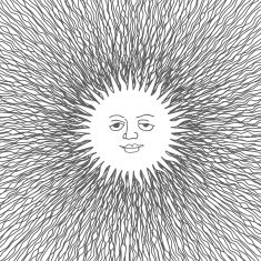 Abstract Sun with Curve Lines Rays Vector