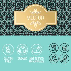 Vector design elements in trendy linear style