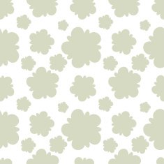 Seamless pattern with silhouettes flowers N31
