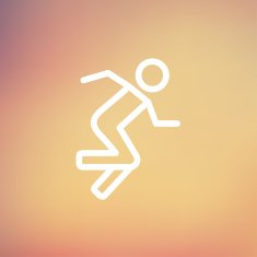 Running man thin line icon N7