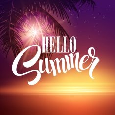 Summer Night Palm trees in the night Vector illustration N3