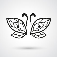 butterfly icon vector N4