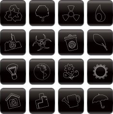 Line Ecology and Recycling icons