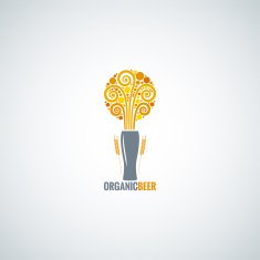 beer glass design concept background