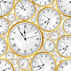 Seamless pattern with watches Stylish vector texture N4