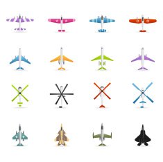 Color Icons - Airplanes & Helicopters